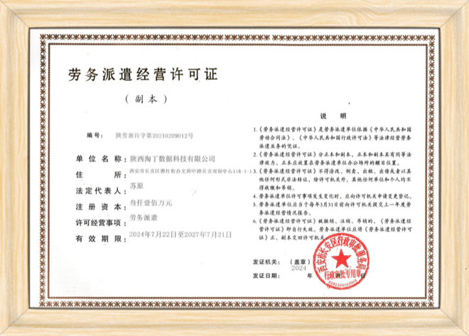 Labour Dispatch Business Licence