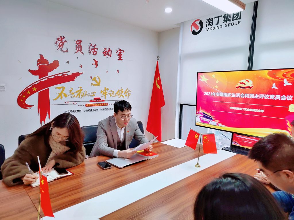 淘丁集团党支部召开2023年专题组织生活会暨民主评议党员会议插图1