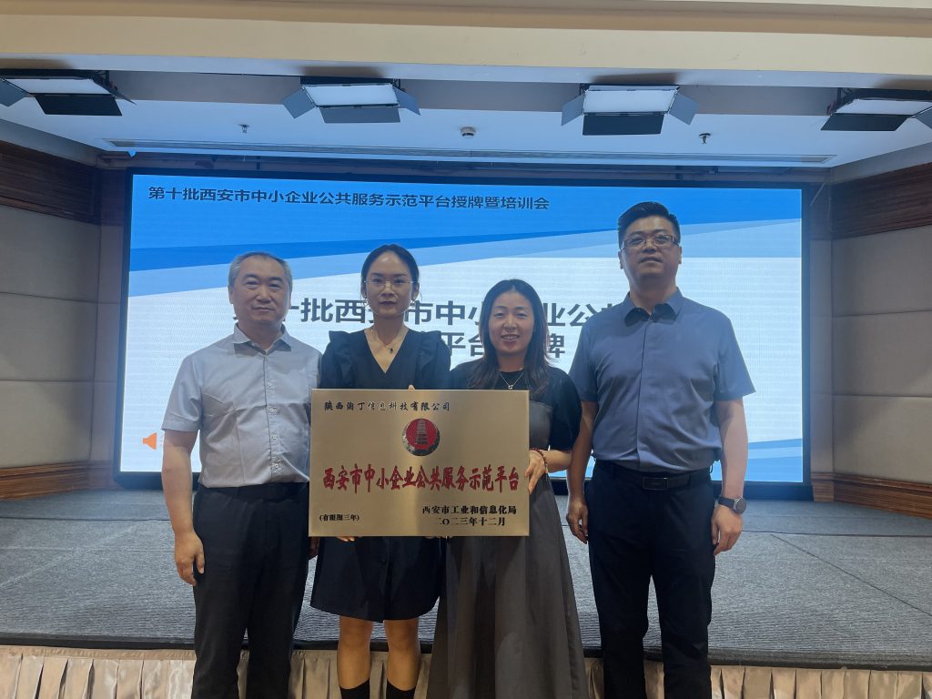 喜讯！实力见证辉煌，淘丁科技荣获“第十批西安市中小企业公共服务示范平台”插图1