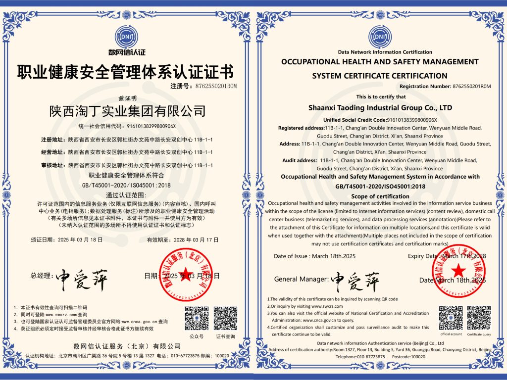 九项ISO认证助力,淘丁集团构建医疗数据标注业务稳健发展 “护盾”插图8 九项ISO认证助力,淘丁集团构建医疗数据标注业务稳健发展 “护盾”插图8