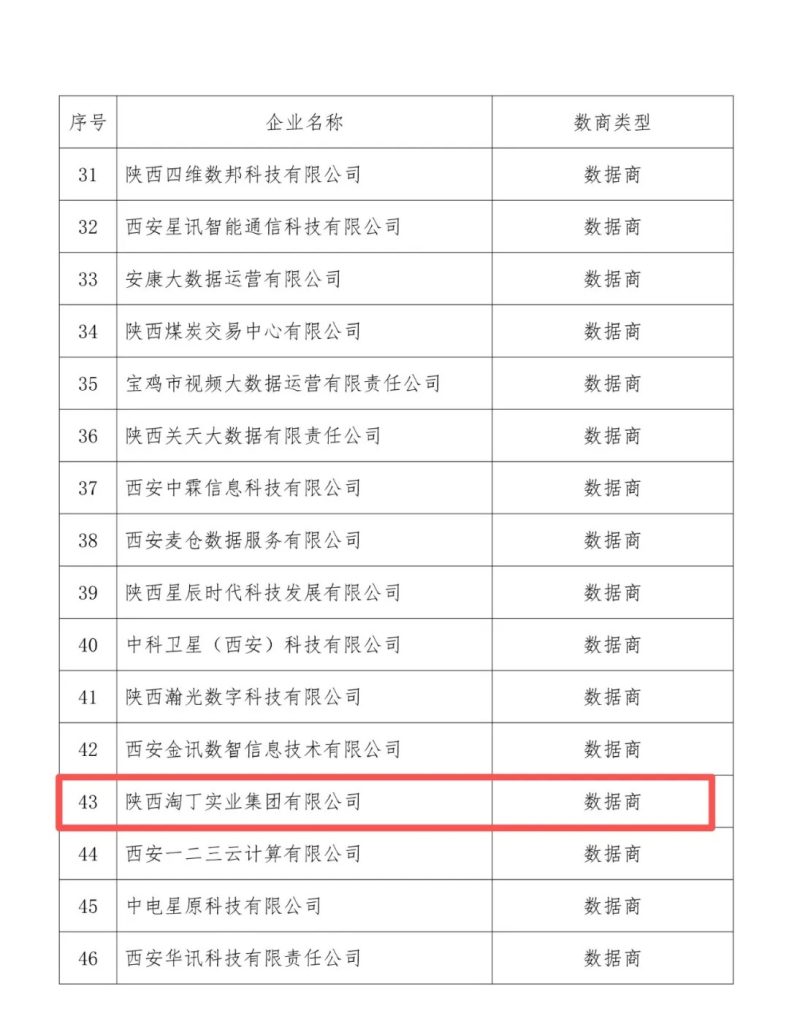 喜讯！淘丁集团入选陕西省首批数商企业名单插图1