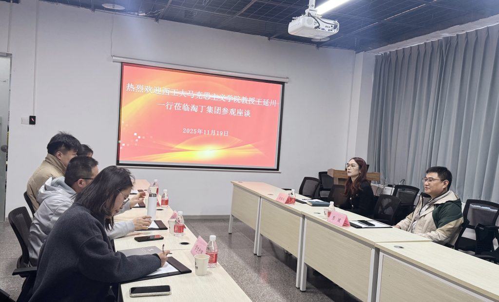 校企融合促发展！西北工业大学马克思主义学院教授王延川一行莅临淘丁集团参观交流插图1