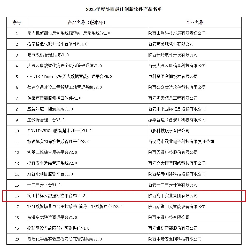 创新实力获双重认证！“淘丁精标云数据标注平台”获评陕西最佳创新软件产品，董事长苏斌荣膺年度“新锐企业家”插图