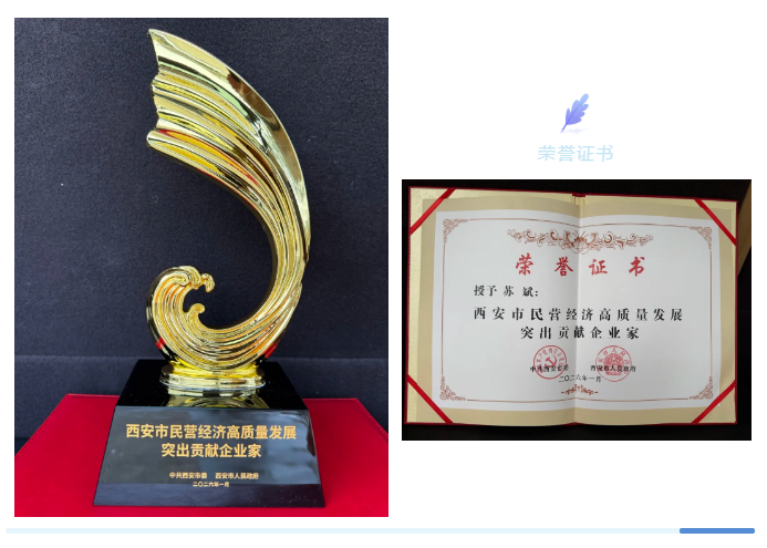 热烈祝贺淘丁董事长苏斌荣膺“西安市民营经济高质量发展突出贡献企业家”!插图1